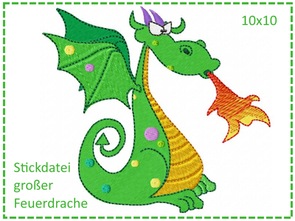 Großer Feuerdrache 10x10
